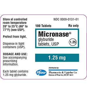 Micronase 1.25mg Tablets